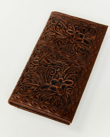 Men's Landry Tooled Bifold Rodeo Wallet Brown