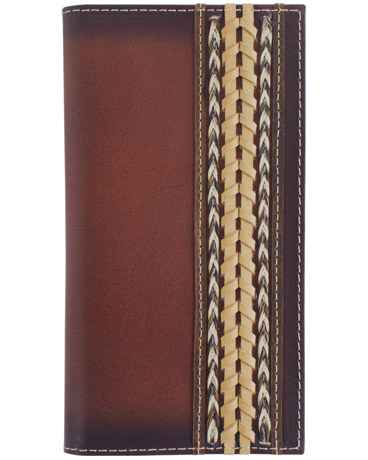 Men's Braided Horsehair Leather Rodeo Wallet Brown