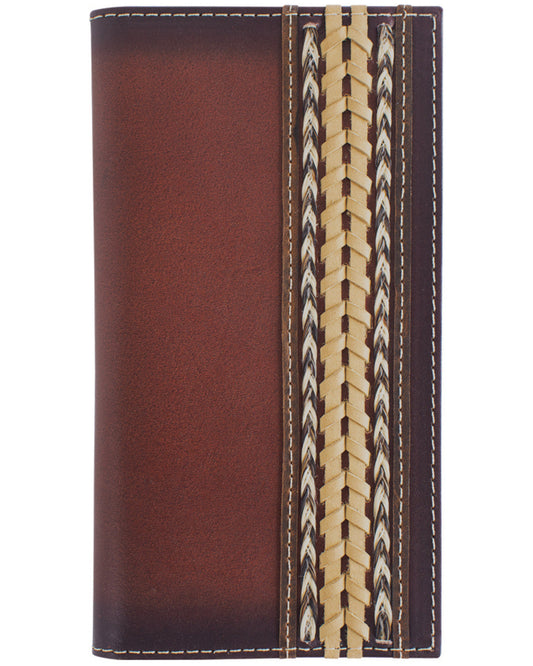 Men's Braided Horsehair Leather Rodeo Wallet Brown