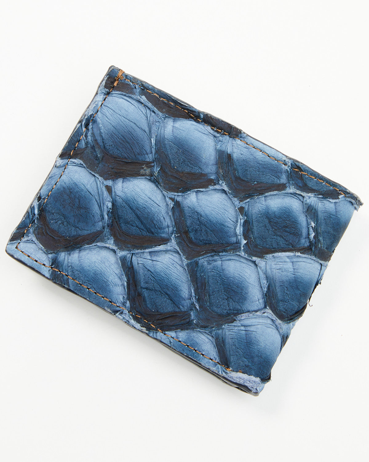 Men's Exotic Pirarucu Bifold Wallet Blue