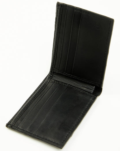 Men's Exotic Stingray Bifold Wallet Black