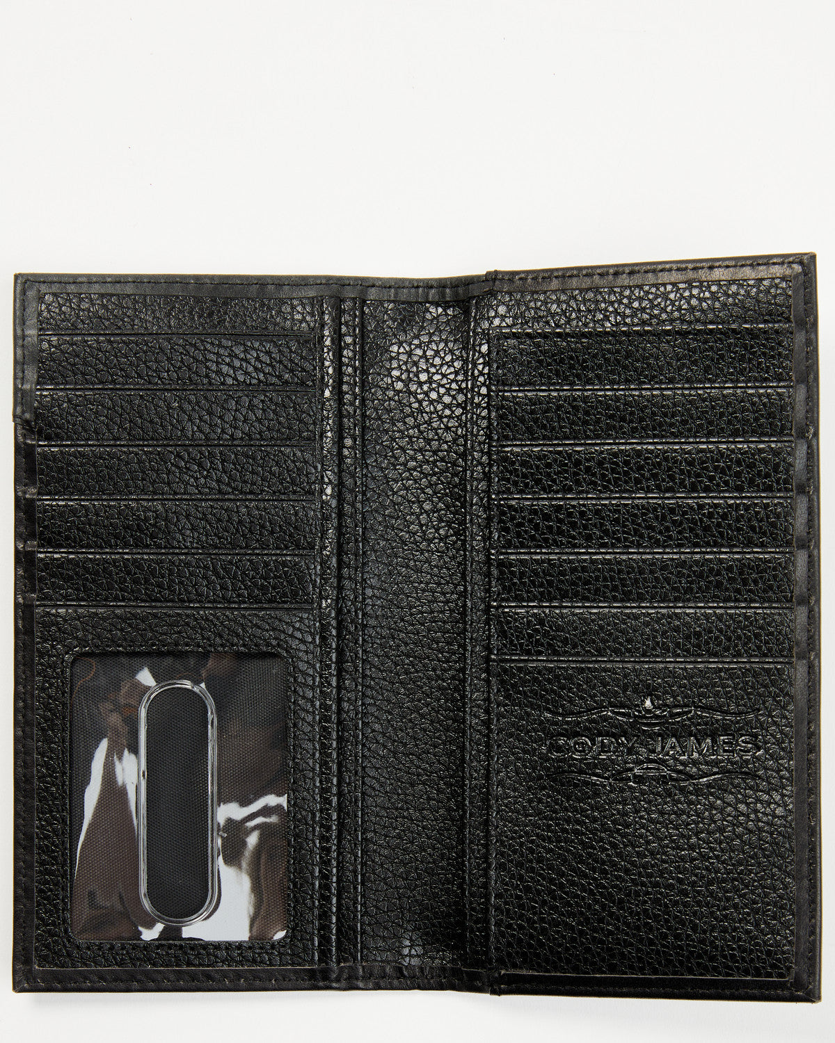 Men's Dwight Basketweave Tooled Rodeo Wallet Black