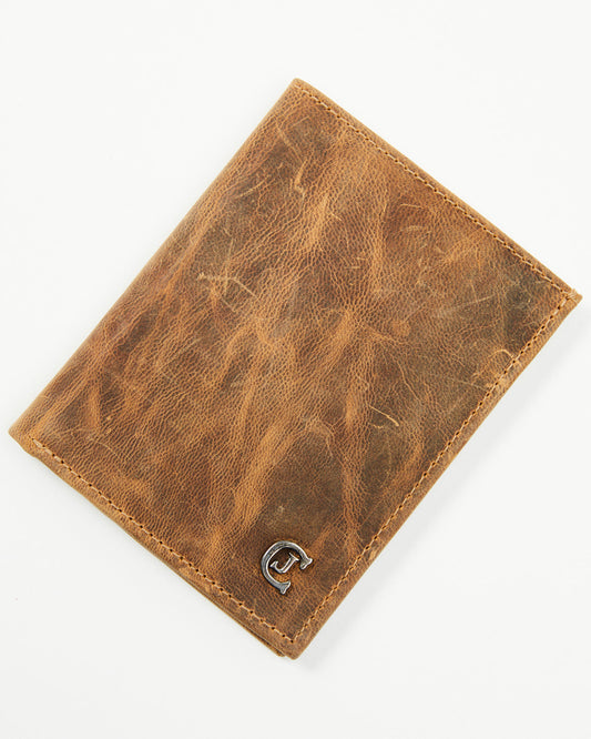 Black 1978™ Men's Chapman Smooth Leather Bifold Wallet Distressed Brown