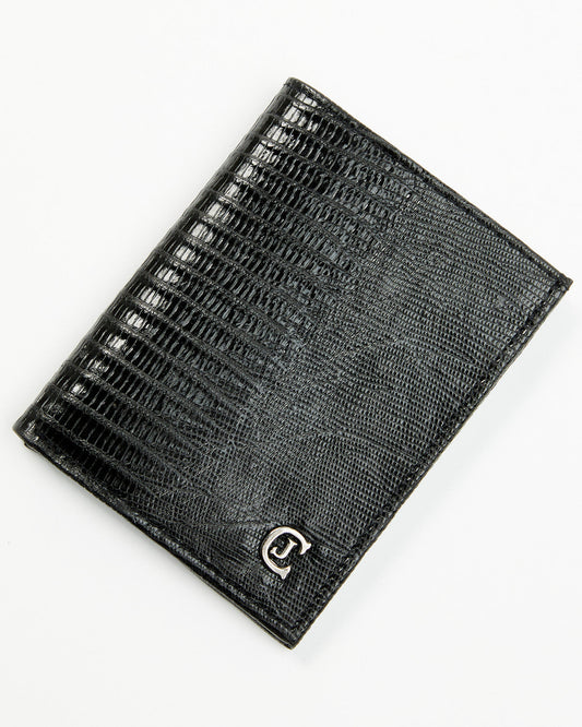 Black 1978™ Men's Vance Exotic Lizard Bifold Wallet Black