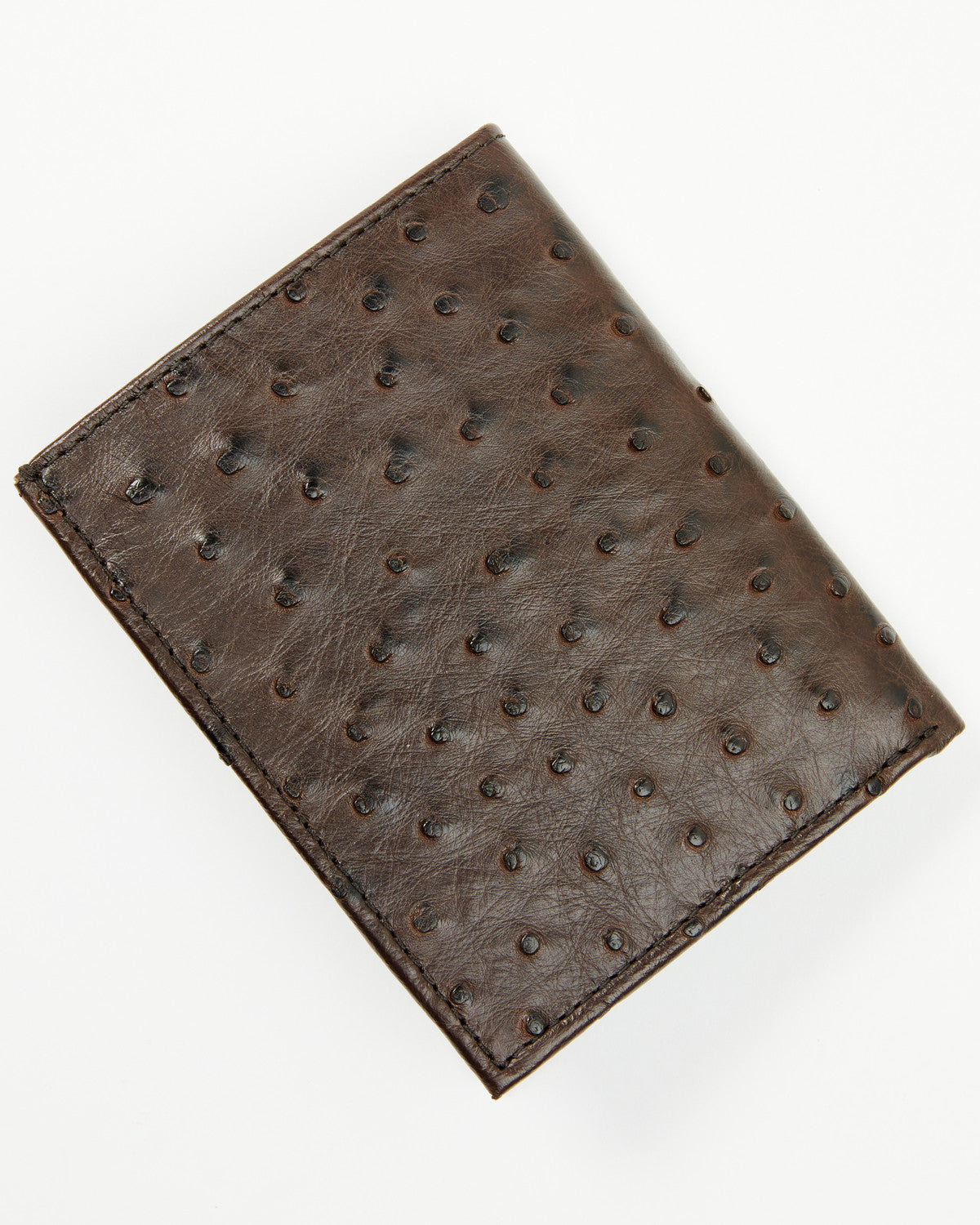 Black 1978™ Men's Dawson Exotic Full-Quill Ostrich Bifold W Dark Brown