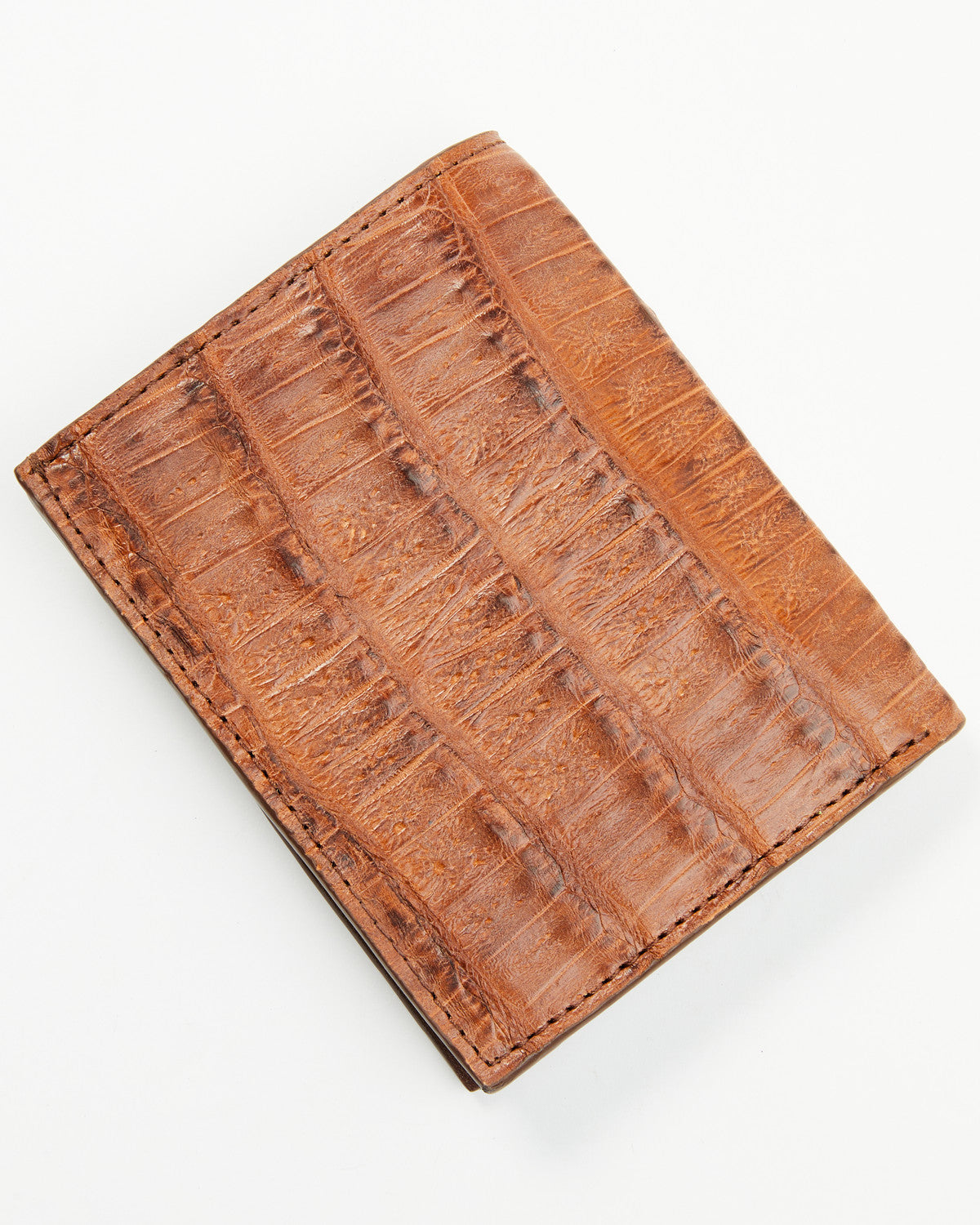 Black 1978™ Men's Sutton Exotic Caiman Tail Bifold Wallet Cognac