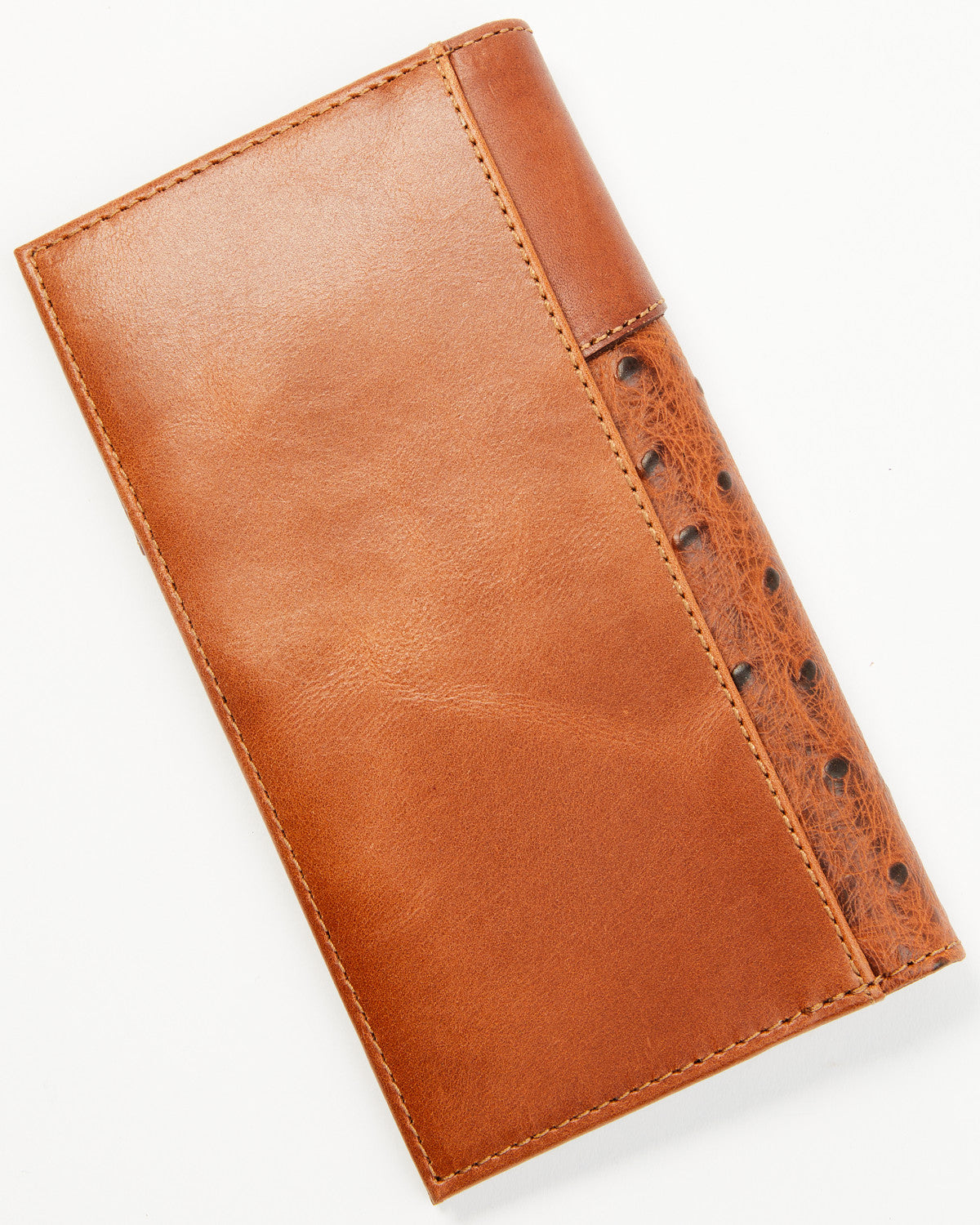 Men's Grady Faux Ostrich Rodeo Wallet Brown