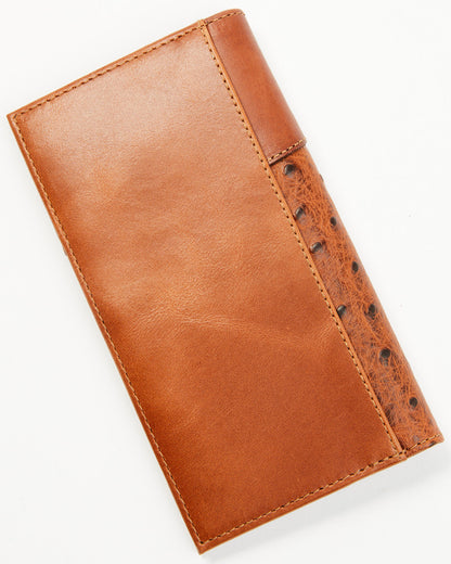 Men's Grady Faux Ostrich Rodeo Wallet Brown