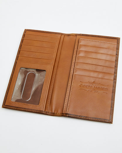 Men's Southwestern Woven Leather Rodeo Wallet Navy