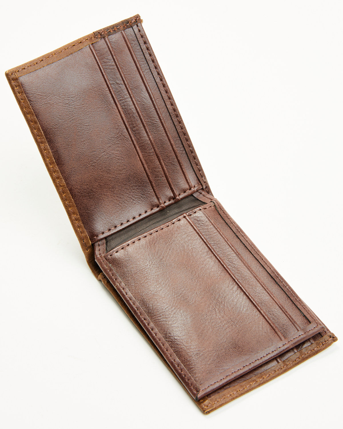 Men's Raw Hide Bi-Fold Wallet Brown