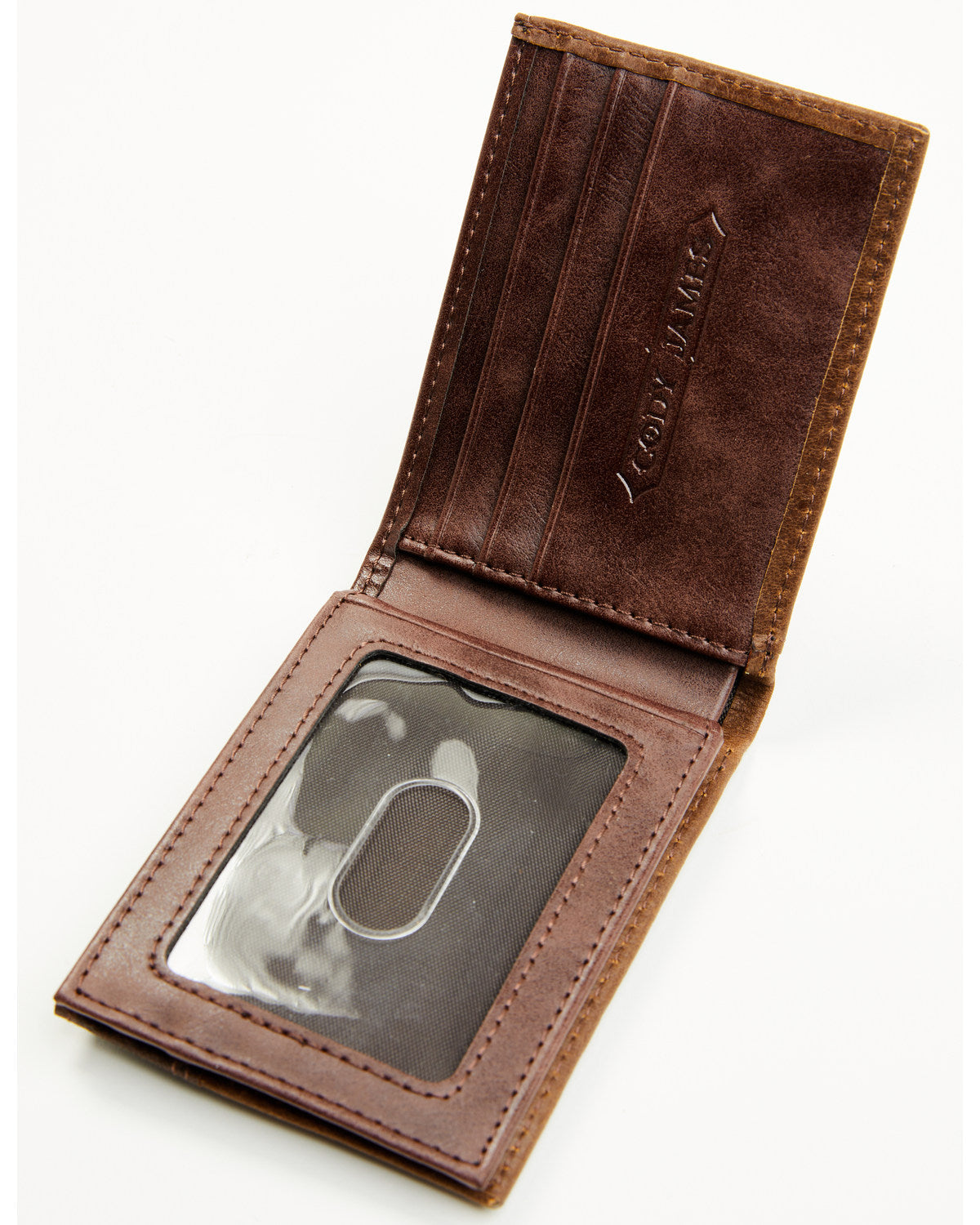 Men's Raw Hide Bi-Fold Wallet Brown