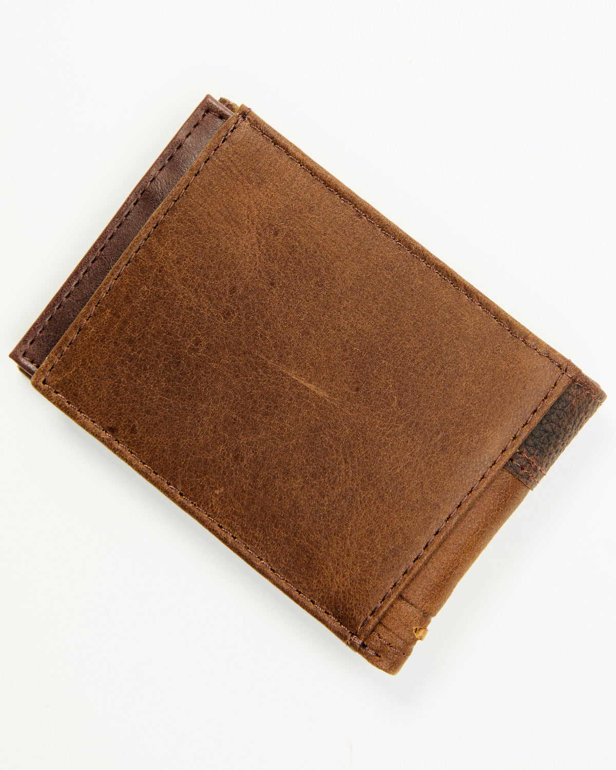 Men's Raw Hide Bi-Fold Wallet Brown