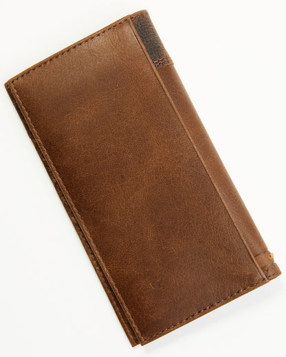 Men's Buck Stitch Concho Rodeo Wallet Brown