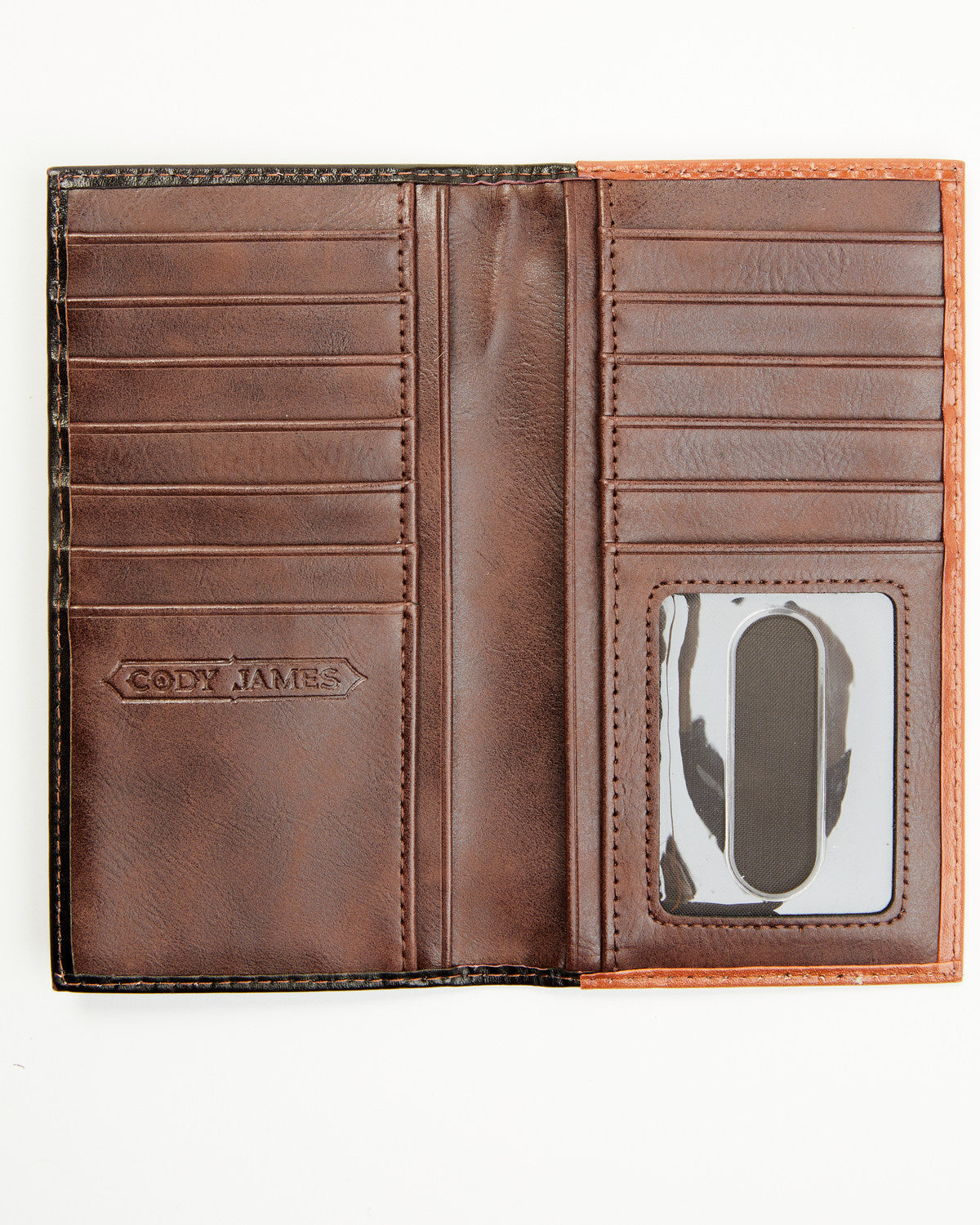 Men's Embossed Hairon Rodeo Wallet Brown