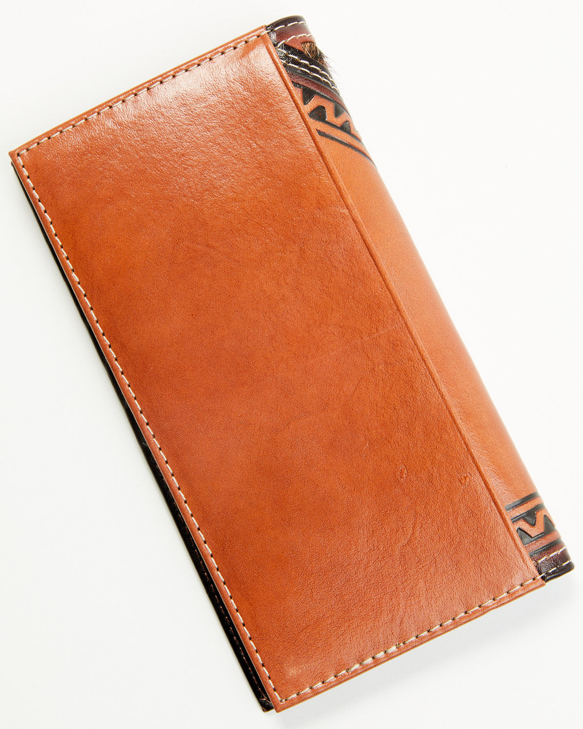 Men's Embossed Hairon Rodeo Wallet Brown