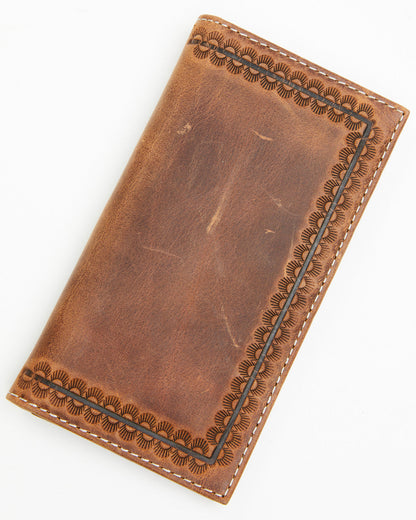 Men's Tooled Leather Rodeo Wallet Brown