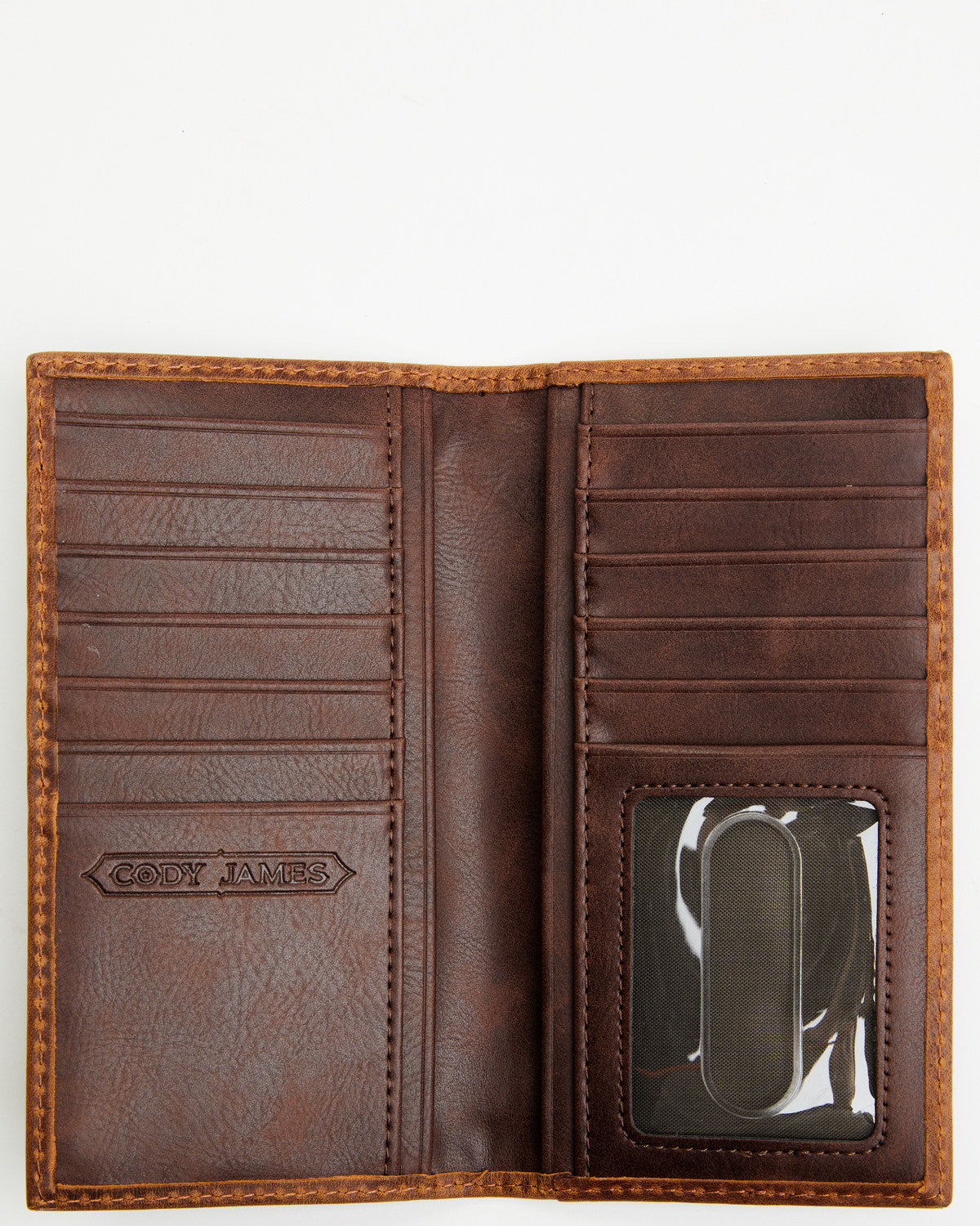 Men's Tooled Leather Rodeo Wallet Brown