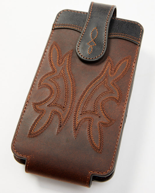 Men's Cell Phone Wallet Brown