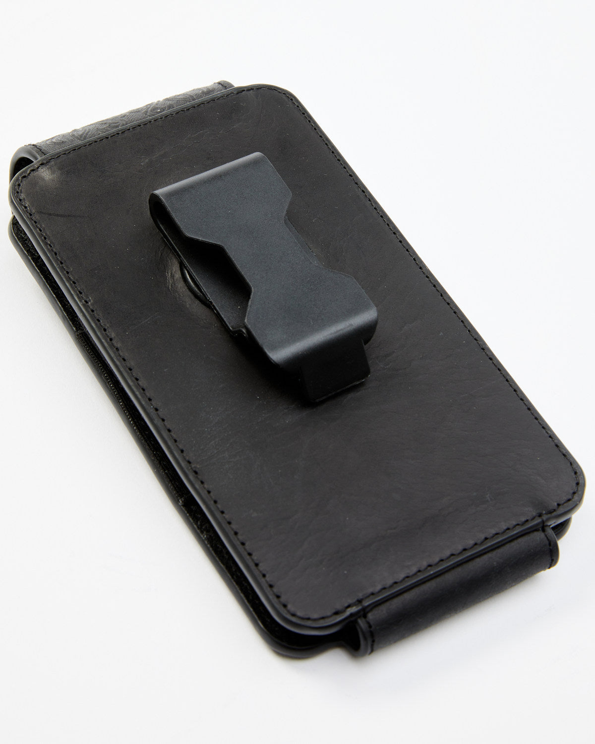 Men's Crocodile Embossed Cell Phone Case Black