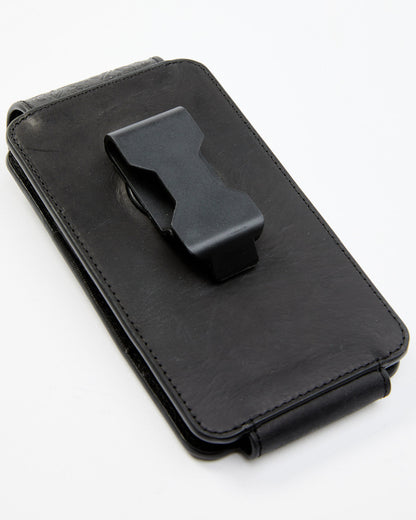 Men's Crocodile Embossed Cell Phone Case Black