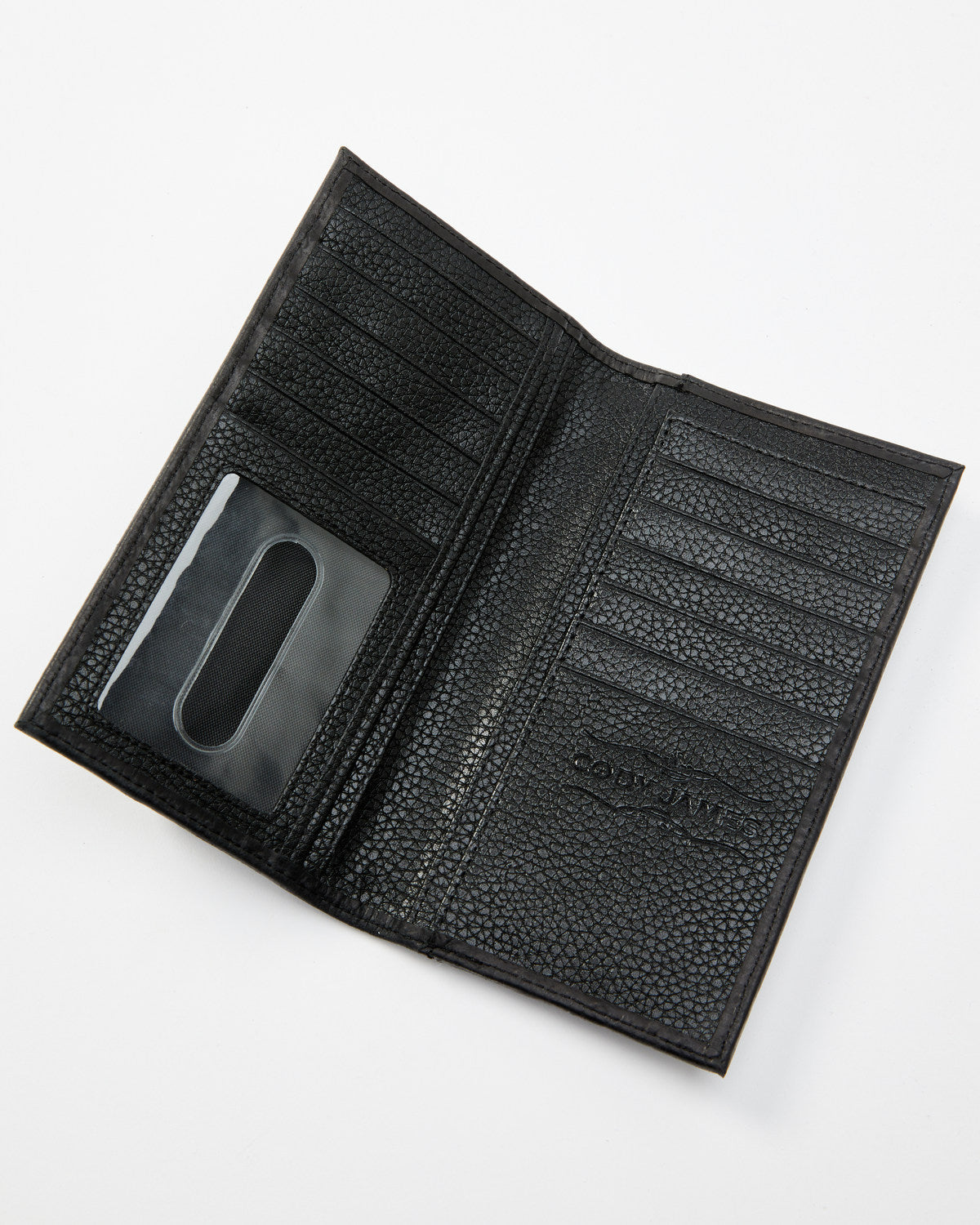 Men's Crocodile Embossed Rodeo Wallet Black