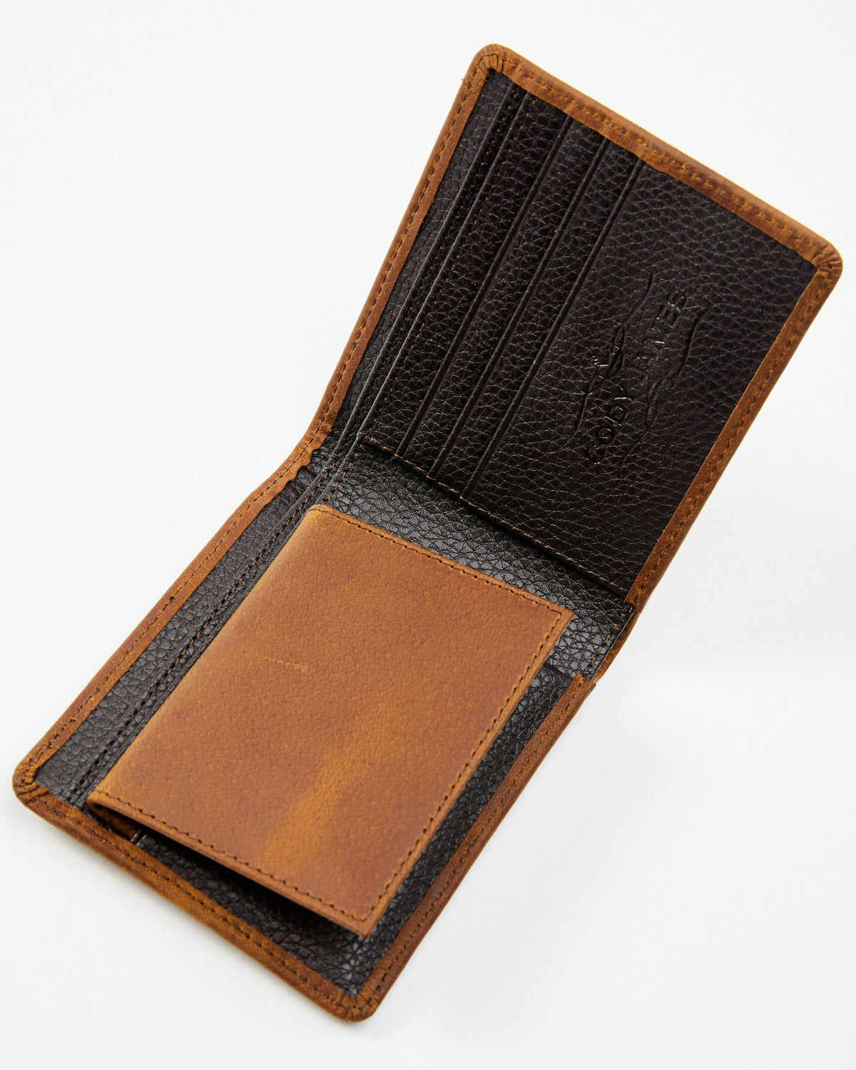 Men's Crocodile Embossed Bifold Wallet Brown