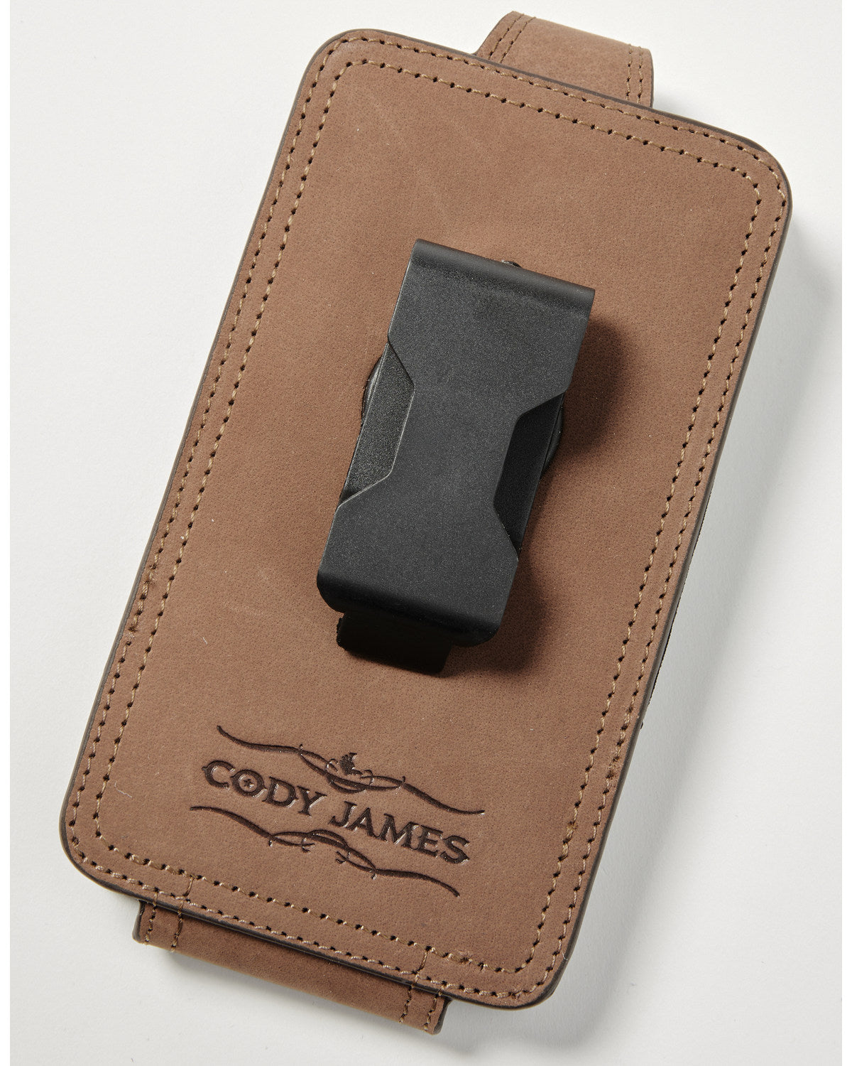 Men's American Flag Cell Phone Wallet Brown