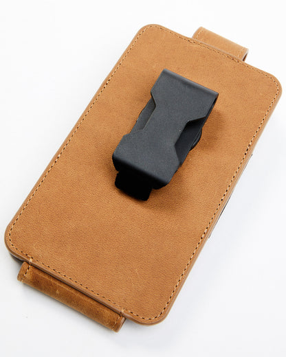 Men's Cell Phone Leather Wallet Brown