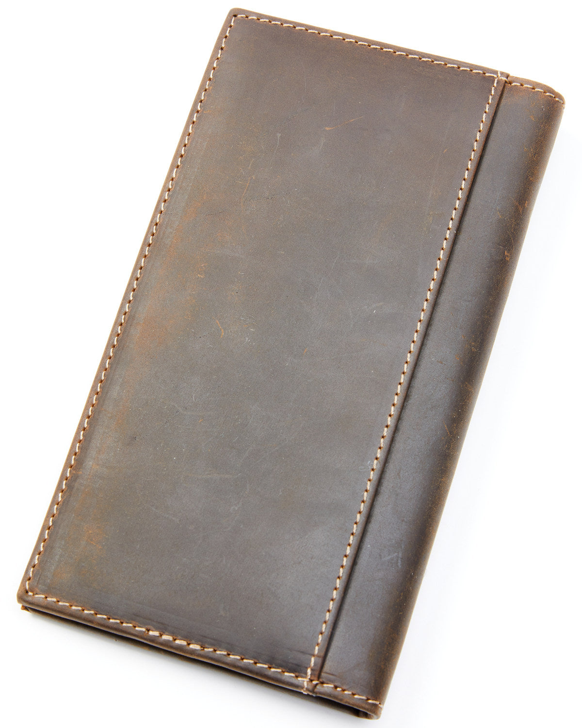 Men's Bi-Fold Crocodile Print Embossed Rodeo Wallet Chocolate