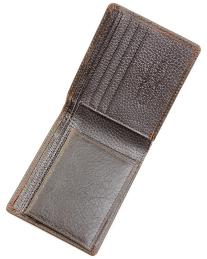 Men's Brown Don't Tread on Me Bifold Wallet Dark Brown