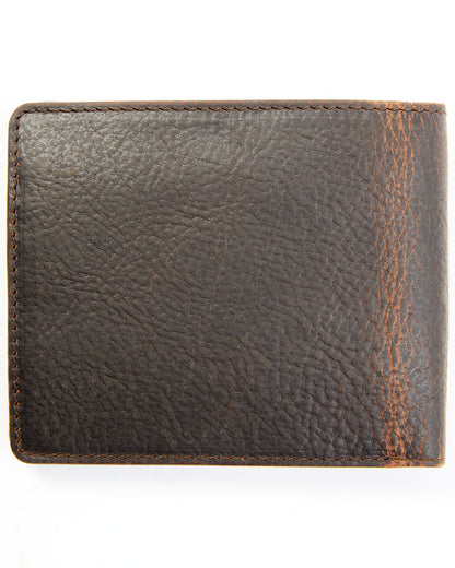 Men's Brown Don't Tread on Me Bifold Wallet Dark Brown