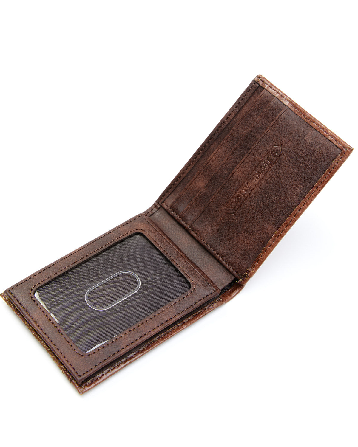 Men's Praying Cowboy Bifold Wallet Brown