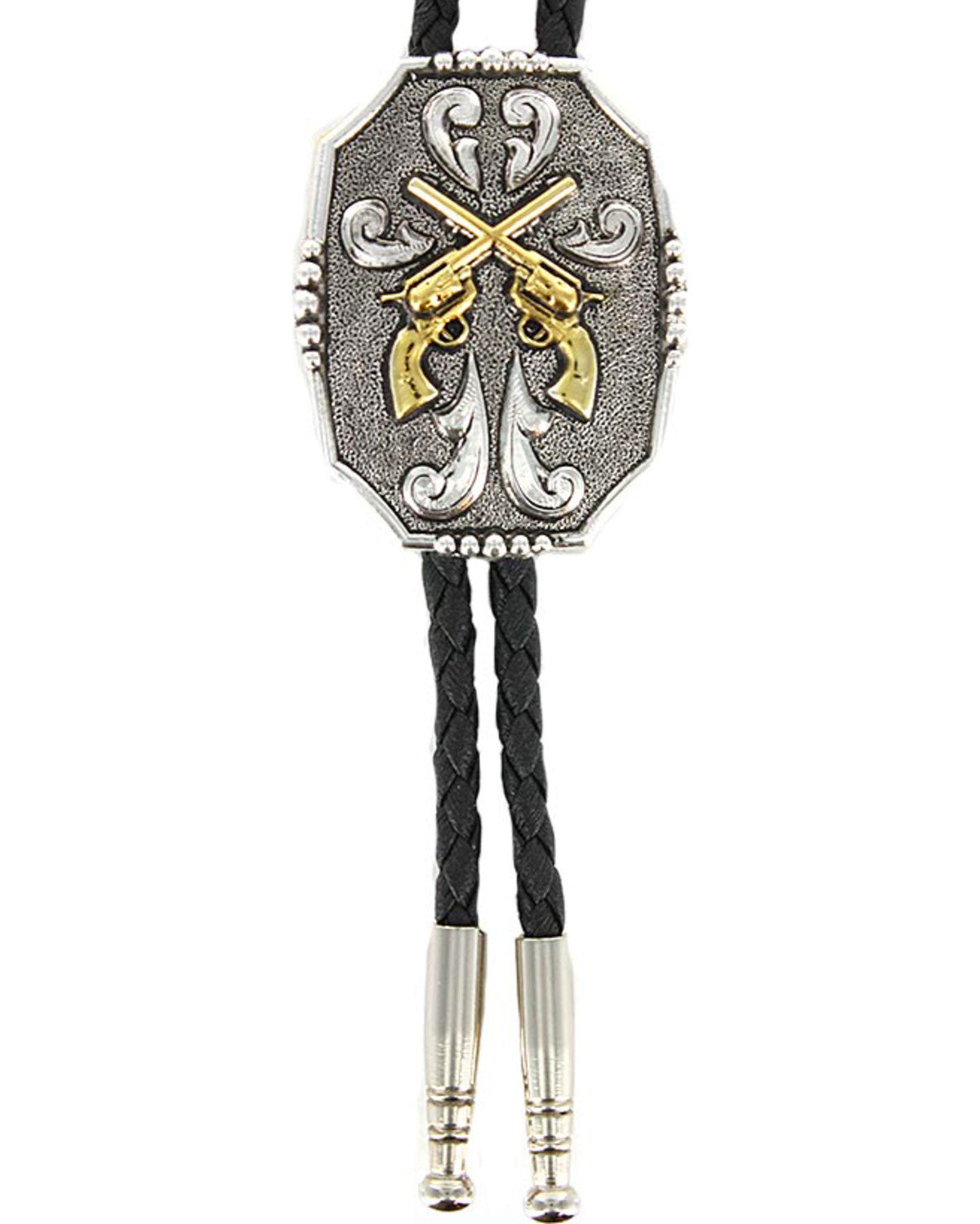 Men's Crossed Pistols Bolo Tie Multi