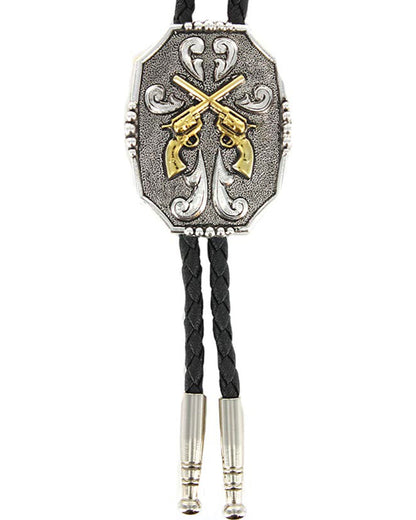 Men's Crossed Pistols Bolo Tie Multi