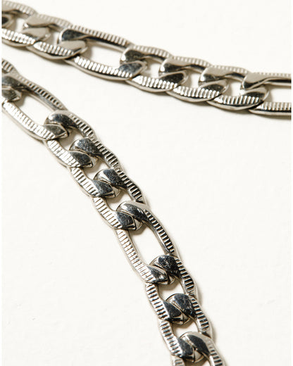 Men's Stainless Link Bracelet Silver