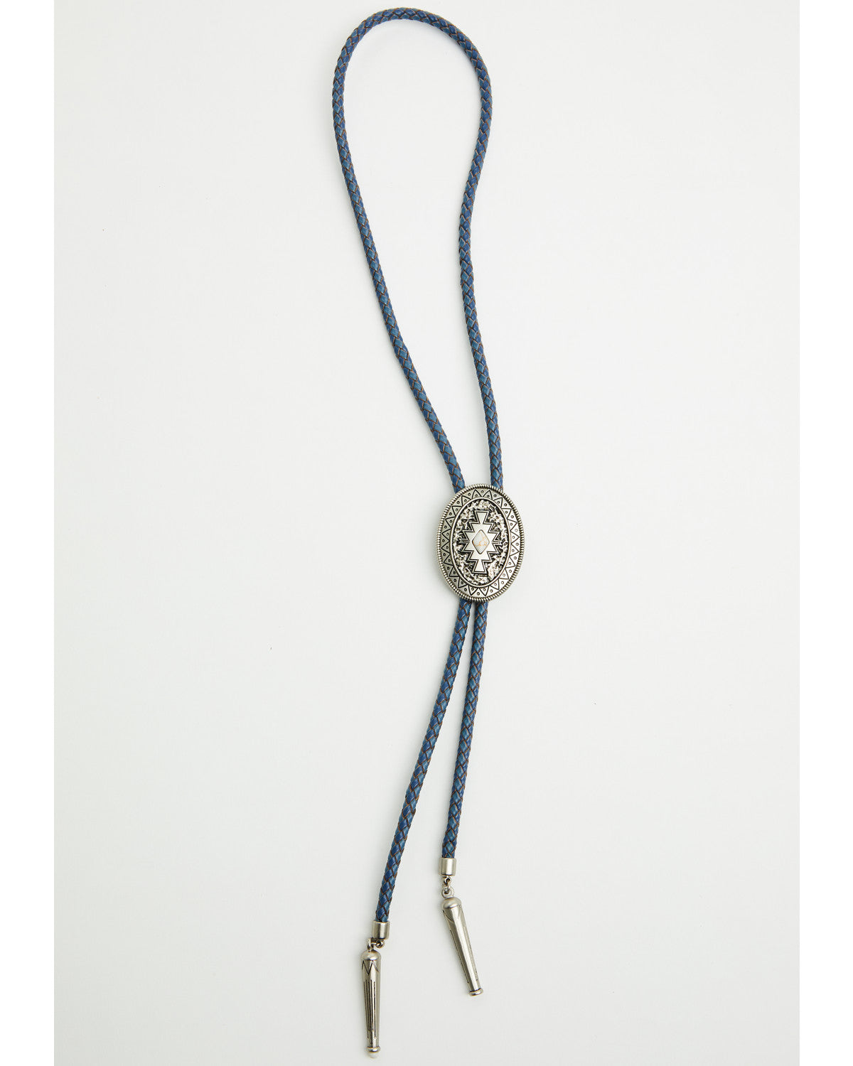Men's Buffalo Stone Bolo Tie Blue