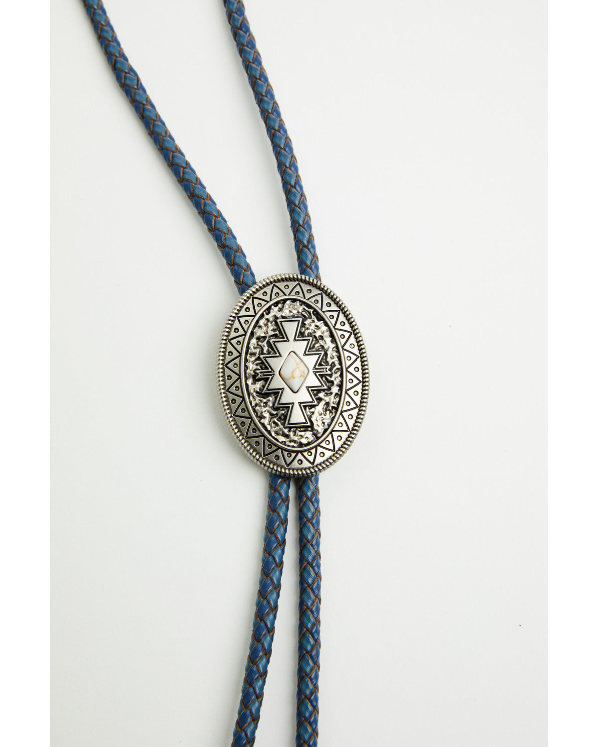 Men's Buffalo Stone Bolo Tie Blue