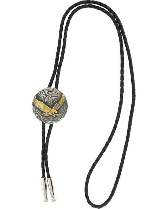 Men's Eagle Bolo Tie Silver