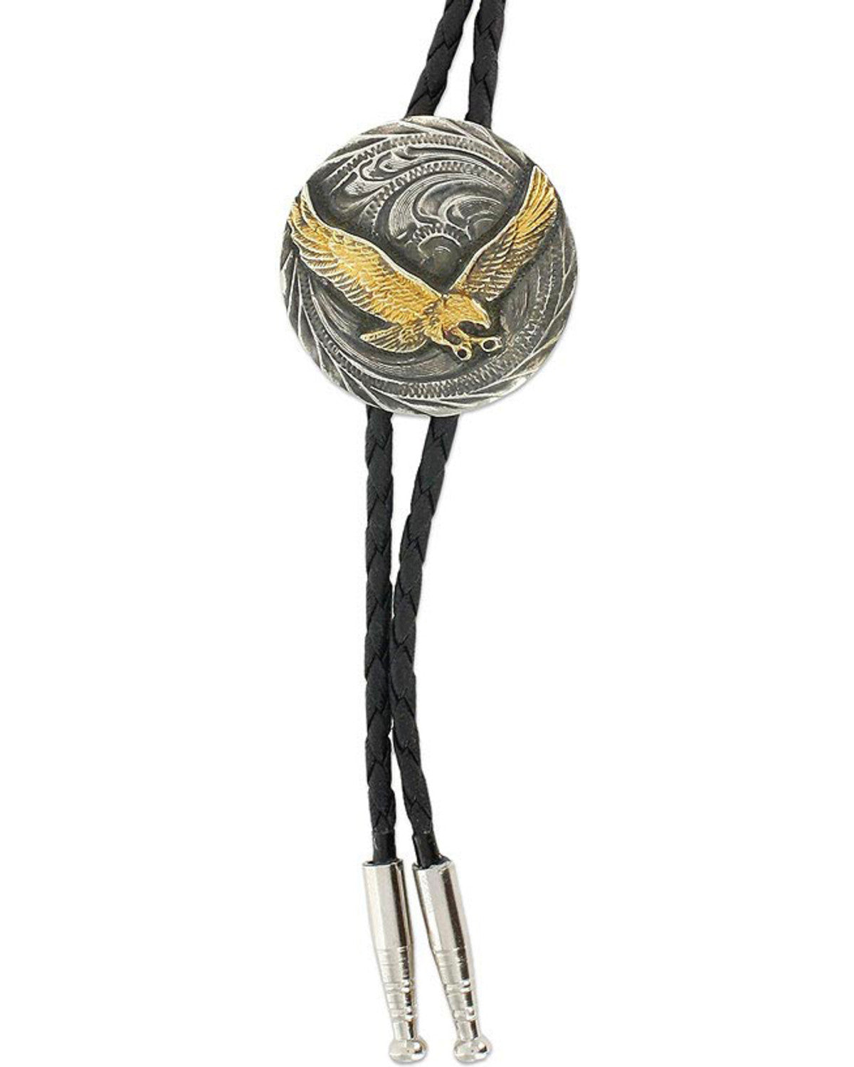 Men's Eagle Bolo Tie Silver