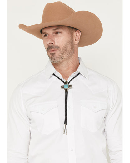 Men's Lars Cross Bolo Tie Silver