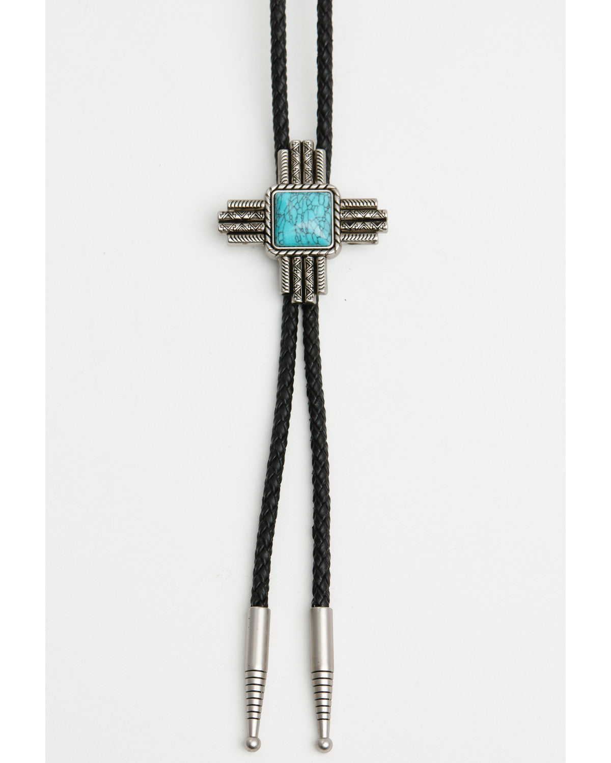 Men's Lars Cross Bolo Tie Silver