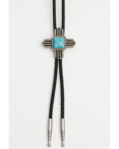 Men's Lars Cross Bolo Tie Silver
