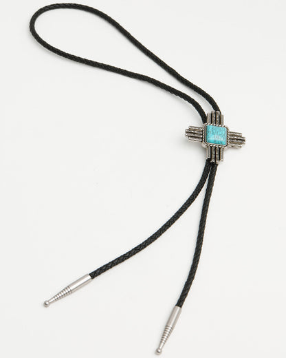 Men's Lars Cross Bolo Tie Silver