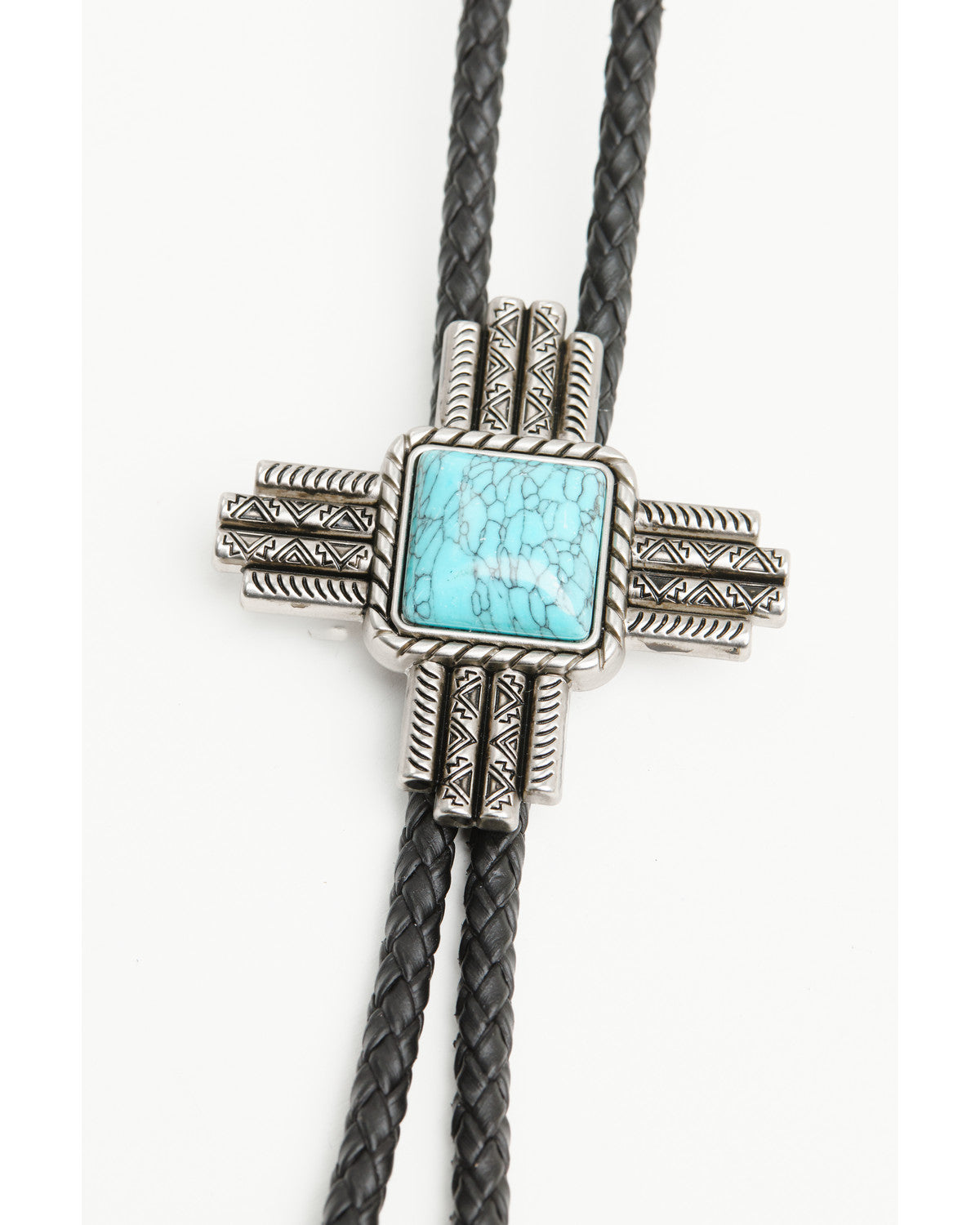 Men's Lars Cross Bolo Tie Silver