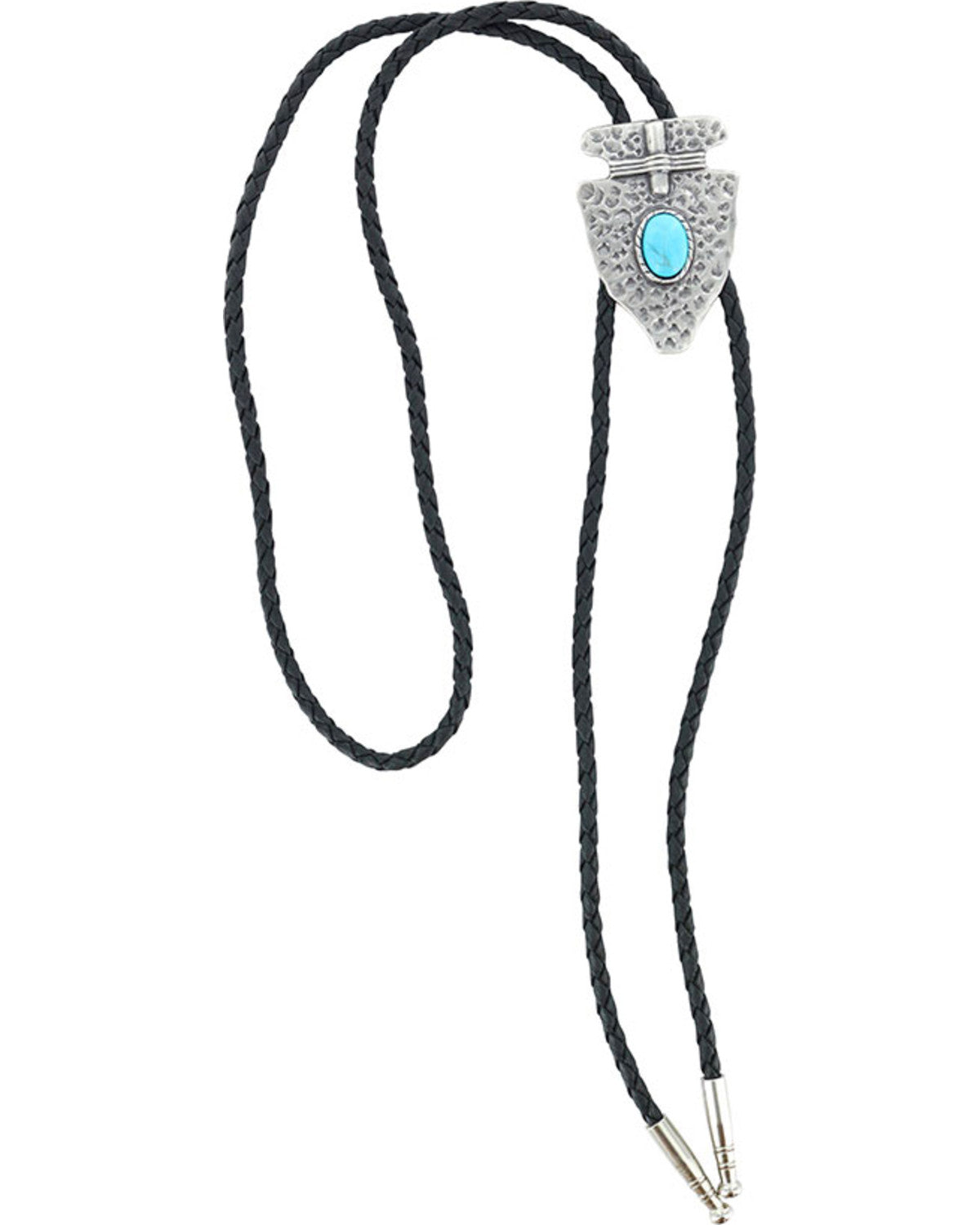 Men's Native Arrow Bolo Tie Silver