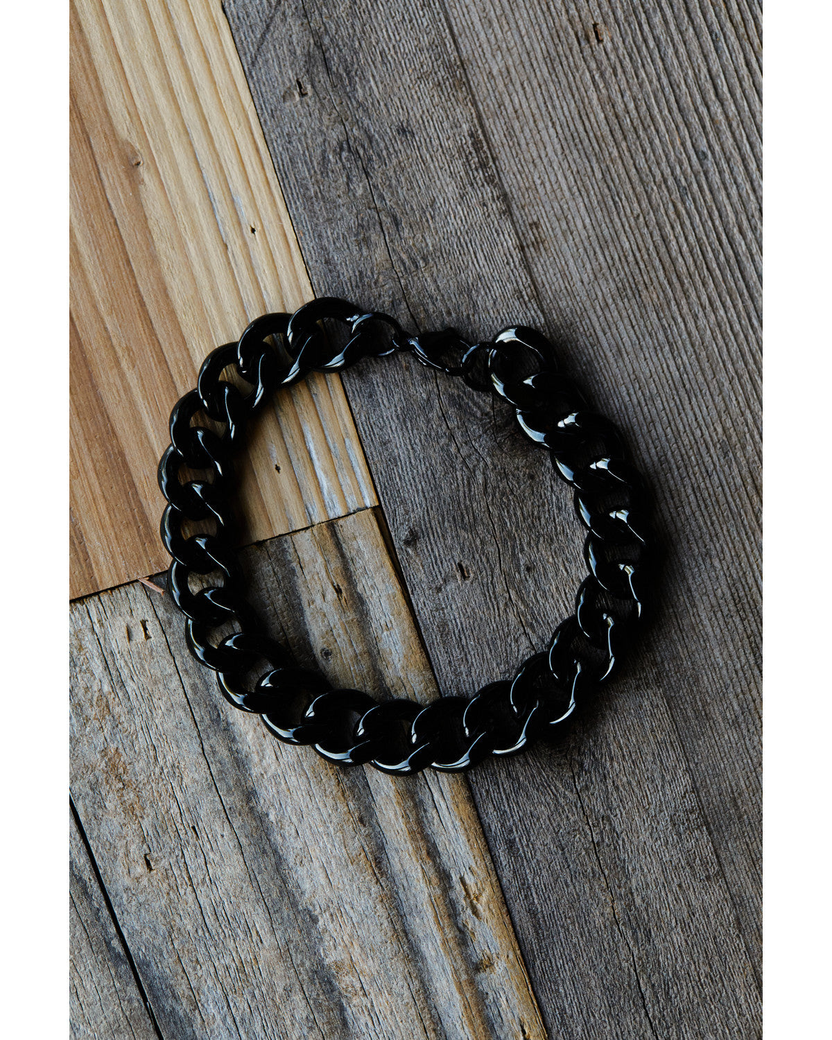 Men's Gunmetal Cuban Link Bracelet Silver