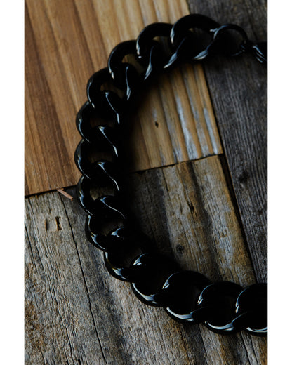 Men's Gunmetal Cuban Link Bracelet Silver