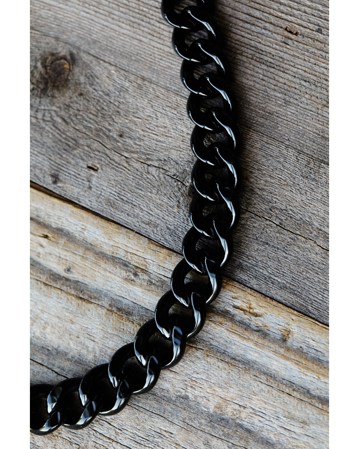 Men's Gunmetal Cuban Link Necklace Silver