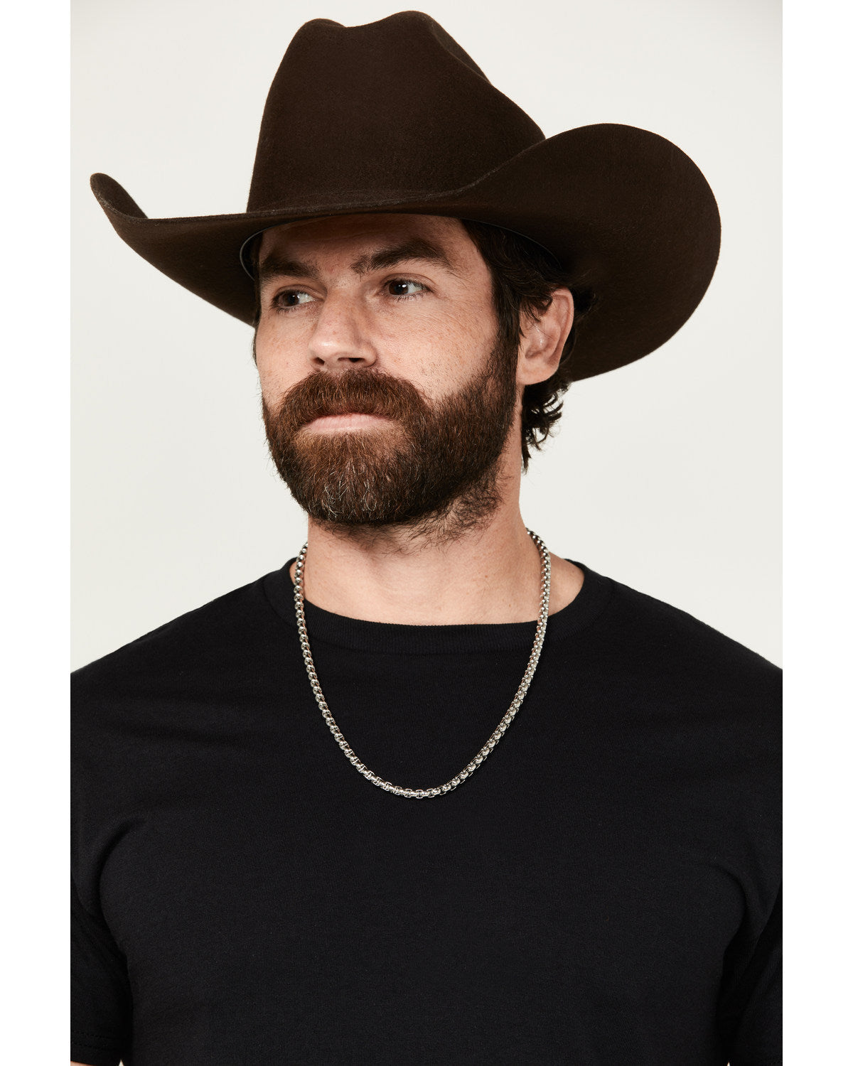 Men's Bolo Chain Necklace Silver