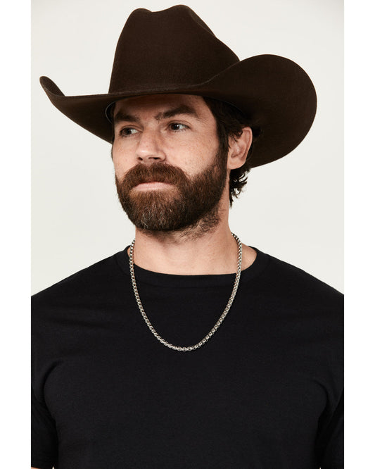 Men's Bolo Chain Necklace Silver